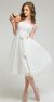 Strapless Bridesmaid dress with detachable sash in White